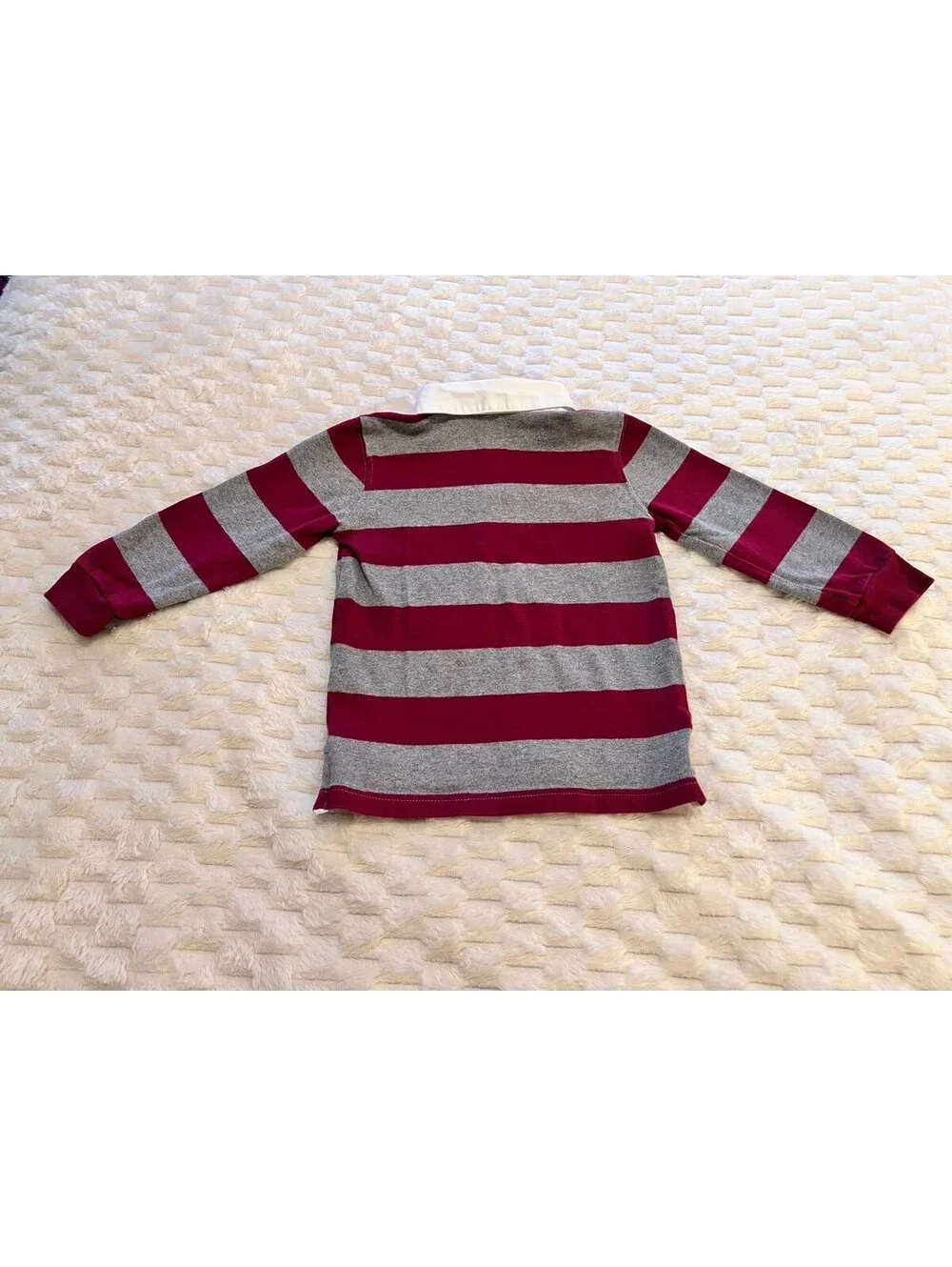 Carter’s Boys Long Sleeve Rugby Polo Shirt 2-pk Set, Striped & Collared (3T)